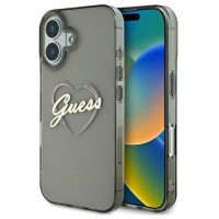 Guess IML Heart Case for iPhone 16 Plus - Black