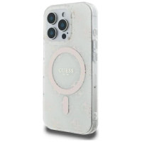 Guess IML 4G Background MagSafe iPhone 16 Pro Case - White