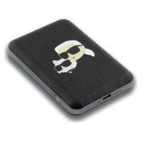 Karl Lagerfeld Powerbank inductive KLPB5FPGKSKCHK 16W 5000mAh black/black Karl&Choupette Head Pin MagSafe
