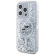 Karl Lagerfeld Liquid Glitter Karl & Choupette Head Magsafe Case for iPhone 15 Pro Max - Clear
