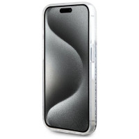 Karl Lagerfeld Liquid Glitter Karl & Choupette Head Magsafe Case for iPhone 15 Pro Max - Clear