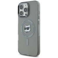 Karl Lagerfeld IML Metal Choupette Head MagSafe Case for iPhone 16 Pro Max - Black