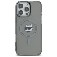 Karl Lagerfeld IML Metal Choupette Head MagSafe Case for iPhone 16 Pro Max - Black