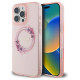 Guess IML Flowers Wreath MagSafe iPhone 16 Pro Max Case - Pink