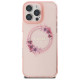 Guess IML Flowers Wreath MagSafe iPhone 16 Pro Max Case - Pink