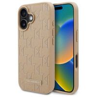 Karl Lagerfeld Hot Stamp Magsafe iPhone 16 Case - Beige