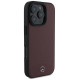 Mercedes Textured And Plain Leather MagSafe case for iPhone 16 Pro Max - red