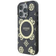 Guess IML Peony On 4G Background MagSafe Case for iPhone 16 Pro Max - Black