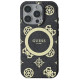 Guess IML Peony On 4G Background MagSafe Case for iPhone 16 Pro Max - Black