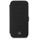 Mercedes MB Waves Leather Case for iPhone 16 Pro Max - Black