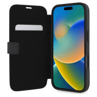 Mercedes MB Waves Leather Case for iPhone 16 Pro Max - Black