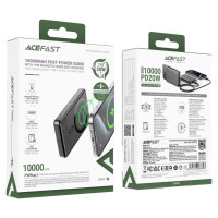 Acefast Powerbank Acefast M12-10000 PD20W ultra-slim, MagSafe compatible - black