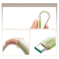 Joyroom S-A53 3A USB-A - USB-C Cable with Fluorescent Tip 2m - Beige