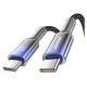 Joyroom S-A42 Crystal-Clear Series 60W USB-C - USB-C cable 1.2m - black