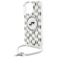 Karl Lagerfeld IML Crossbody Monogram Karl & Choupette Head MagSafe Case for iPhone 16 Pro Max - Clear