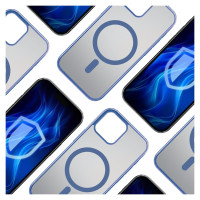 3Mk Protection 3mk Frosty MagCase Blue Case for Apple iPhone 15 - Transparent