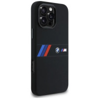 BMW Silicone Middle Stripe MagSafe Case for iPhone 16 Pro Max - Black