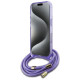 Guess Crossbody Cord Script MagSafe iPhone 16 Case - Purple