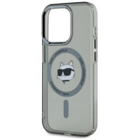 Karl Lagerfeld KLHMP15LHLSCHK iPhone 15 Pro 6.1" black/black hardcase IML Metal Choupette Head MagSafe