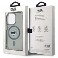 Karl Lagerfeld KLHMP15LHLSCHK iPhone 15 Pro 6.1" black/black hardcase IML Metal Choupette Head MagSafe