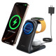 Joyroom JR-W15 Wireless Charger 3 in 1 Charging Station with MagSafe - Black