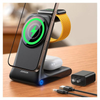 Joyroom JR-W15 Wireless Charger 3 in 1 Charging Station with MagSafe - Black