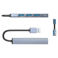 Orico AH-A13 USB-A Hub Docking Station 1x USB-A 3.0 + 3x USB-A 2.0 - Gray