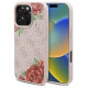 Guess GUHMP16XP4ROPEMCP iPhone 16 Pro Max 6.9" pink/pink hardcase 4G Flowers Print MagSafe
