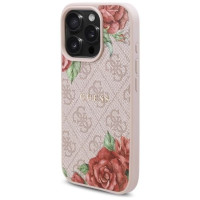 Guess GUHMP16XP4ROPEMCP iPhone 16 Pro Max 6.9" pink/pink hardcase 4G Flowers Print MagSafe