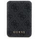 Guess Powerbank inductive 15W GUPB5FP4EMGK 5000mAh black/black 4G Leather Metal Logo MagSafe