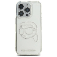 Karl Lagerfeld KLHCP16XHKHDCELT iPhone 16 Pro Max 6.9" transparent hardcase IML Rhinestones Karl Head