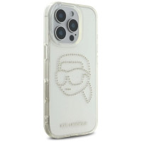 Karl Lagerfeld KLHCP16XHKHDCELT iPhone 16 Pro Max 6.9" transparent hardcase IML Rhinestones Karl Head
