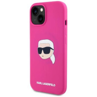 Karl Lagerfeld KLHMP15SSKHPPLF iPhone 15 6.1" fuchsia/fuschia hardcase Silicone Karl Head Print MagSafe