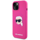 Karl Lagerfeld KLHMP15SSKHPPLF iPhone 15 6.1" fuchsia/fuschia hardcase Silicone Karl Head Print MagSafe