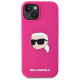 Karl Lagerfeld KLHMP15SSKHPPLF iPhone 15 6.1" fuchsia/fuschia hardcase Silicone Karl Head Print MagSafe