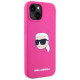 Karl Lagerfeld KLHMP15SSKHPPLF iPhone 15 6.1" fuchsia/fuschia hardcase Silicone Karl Head Print MagSafe