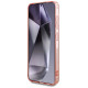 Guess 4G Glitter Triangle Buttons MagSafe Case for Samsung Galaxy S25 Pink