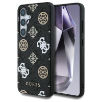 Guess 4G Printed Colored Peony Pattern MagSafe case for Samsung Galaxy S25 black