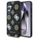 Guess 4G Printed Colored Peony Pattern MagSafe case for Samsung Galaxy S25 black