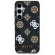 Guess 4G Printed Colored Peony Pattern MagSafe case for Samsung Galaxy S25 black