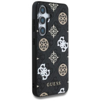 Guess 4G Printed Colored Peony Pattern MagSafe case for Samsung Galaxy S25 black