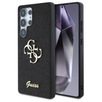 Guess Fixed Glitter Big 4G Metal Logo case for Samsung Galaxy S25 Ultra black