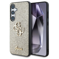 Guess Fixed Glitter Big 4G Metal Logo case for Samsung Galaxy S25 gold