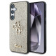 Guess Fixed Glitter Big 4G Metal Logo case for Samsung Galaxy S25 gold