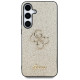 Guess Fixed Glitter Big 4G Metal Logo case for Samsung Galaxy S25 gold
