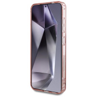 Guess Glitter Circle Classic Logo MagSafe Case for Samsung Galaxy S25 Pink