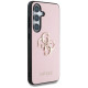 Guess Grained Big 4G Logo Small Classic Logo case for Samsung Galaxy S25 pink