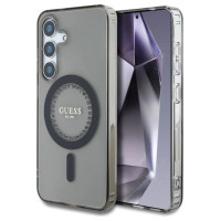 Guess Rhinestones Printed Classic Logo MagSafe Samsung Galaxy S25 case black