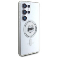 Karl Lagerfeld Case Karl Lagerfeld Button Choupette Head Printed Logo MagSafe Samsung Galaxy S25 Ultra white
