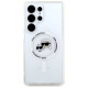 Karl Lagerfeld Case Karl Lagerfeld Button Karl & Choupette Heads Printed Logo MagSafe Samsung Galaxy S25 Ultra white